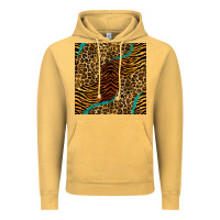 Vintage Mustard safari animals turquoise glitter seamless pattern Vintage Hoodie - BundleAndBundleShop