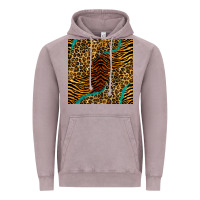 Vintage Zinc safari animals turquoise glitter seamless pattern Vintage Hoodie - BundleAndBundleShop