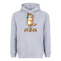 Heather Grey bluey mom Heavyweight Hoodie - linhVisuals
