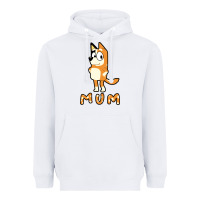 White bluey mom Heavyweight Hoodie - linhVisuals