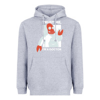 Heather Grey doctor zoidberg who Heavyweight Hoodie - linhVisuals