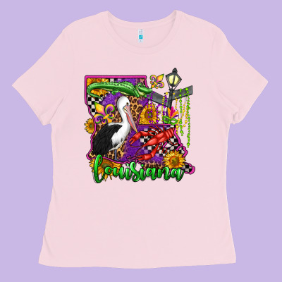 Louisiana Ladies Tee Designed By Oliviacreatesart