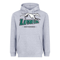 Heather Grey loyola (md) greyhounds Heavyweight Hoodie - linhVisuals
