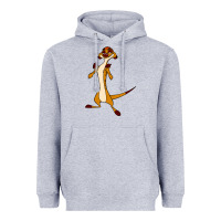 Heather Grey Timon Funny Heavyweight Hoodie - linhVisuals