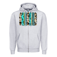 Heather Grey gemstone sunflower cowhide brushstroke Zipper Hoodie - AdoDesignShop