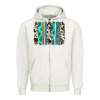 Oatmeal Heather gemstone sunflower cowhide brushstroke Zipper Hoodie - AdoDesignShop