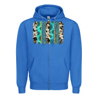 True Royal gemstone sunflower cowhide brushstroke Zipper Hoodie - AdoDesignShop