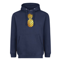 Navy gold pineapple Heavyweight Hoodie - linhVisuals