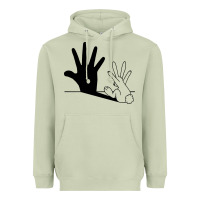 Matcha rabbit hand shadow Heavyweight Hoodie - linhVisuals
