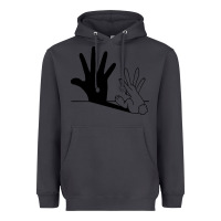 Smoke rabbit hand shadow Heavyweight Hoodie - linhVisuals