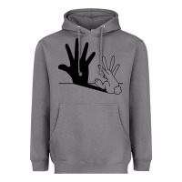 Rabbit Hand Shadow Heavyweight Hoodie | Teevron