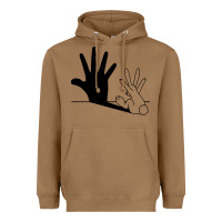 Toasted Coconut rabbit hand shadow Heavyweight Hoodie - linhVisuals