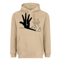 Mushroom rabbit hand shadow Heavyweight Hoodie - linhVisuals