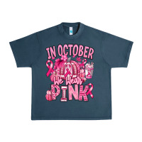 Midnight Navy in october we wear pink american football Urban Heavy Tee - RanaPortraitStore