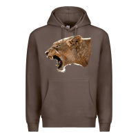 Coffee Puma Head Premium Hoodie - LillyAllenDesigns