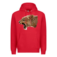 Red Puma Head Premium Hoodie - LillyAllenDesigns