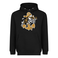 Black navy midshipmen Heavyweight Hoodie - linhVisuals