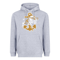Heather Grey navy midshipmen Heavyweight Hoodie - linhVisuals