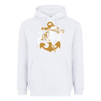 White navy midshipmen Heavyweight Hoodie - linhVisuals
