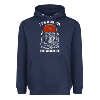Navy i did it all for the wookiee Heavyweight Hoodie - linhVisuals