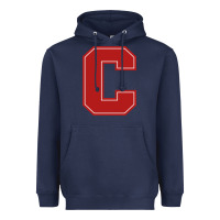 Navy cornell big red Heavyweight Hoodie - linhVisuals