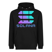 Black solana cryptocurrency solana Heavyweight Hoodie - linhVisuals