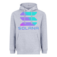 Heather Grey solana cryptocurrency solana Heavyweight Hoodie - linhVisuals