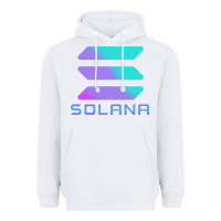 White solana cryptocurrency solana Heavyweight Hoodie - linhVisuals