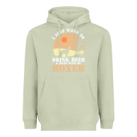 Matcha boxer beer dog lover t  shirt boxer beer dog lover t  shirt Heavyweight Hoodie - linhVisuals