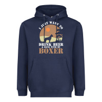 Navy boxer beer dog lover t  shirt boxer beer dog lover t  shirt Heavyweight Hoodie - linhVisuals