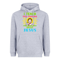 Heather Grey i teach tiny humans about jesus Heavyweight Hoodie - linhVisuals