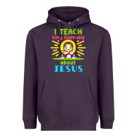 Plum i teach tiny humans about jesus Heavyweight Hoodie - linhVisuals