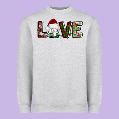 Love Christmas Gnome Heavyweight Sweatshirt Designed By Adodesignshop