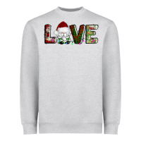 Heather Grey love christmas gnome Heavyweight Sweatshirt - AdoDesignShop
