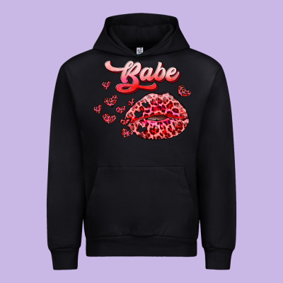 Babe With Kiss Urban Hoodie Designed By Ranaportraitstore
