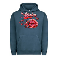 Pigment Midnight Navy babe with kiss Urban Hoodie - RanaPortraitStore
