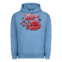 Pigment Pebble Blue babe with kiss Urban Hoodie - RanaPortraitStore
