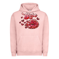 Pigment Salmon babe with kiss Urban Hoodie - RanaPortraitStore
