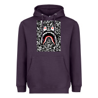 Plum Bape Shark Army Heavyweight Hoodie - linhVisuals