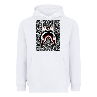 White Bape Shark Army Heavyweight Hoodie - linhVisuals