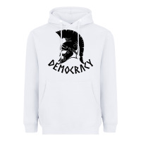 White democracy Heavyweight Hoodie - linhVisuals