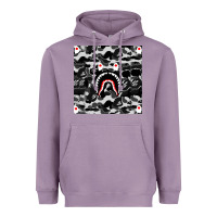 Lavender Bape Shark Army Heavyweight Hoodie - linhVisuals