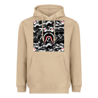 Mushroom Bape Shark Army Heavyweight Hoodie - linhVisuals