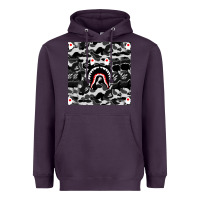 Plum Bape Shark Army Heavyweight Hoodie - linhVisuals