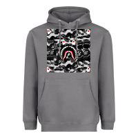 Storm Bape Shark Army Heavyweight Hoodie - linhVisuals