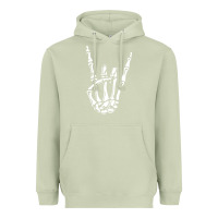 Matcha rock on skeleton hand Heavyweight Hoodie - linhVisuals