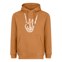 Meerkat rock on skeleton hand Heavyweight Hoodie - linhVisuals