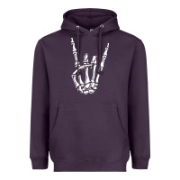 Plum rock on skeleton hand Heavyweight Hoodie - linhVisuals