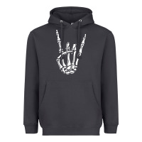 Smoke rock on skeleton hand Heavyweight Hoodie - linhVisuals