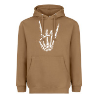 Toasted Coconut rock on skeleton hand Heavyweight Hoodie - linhVisuals